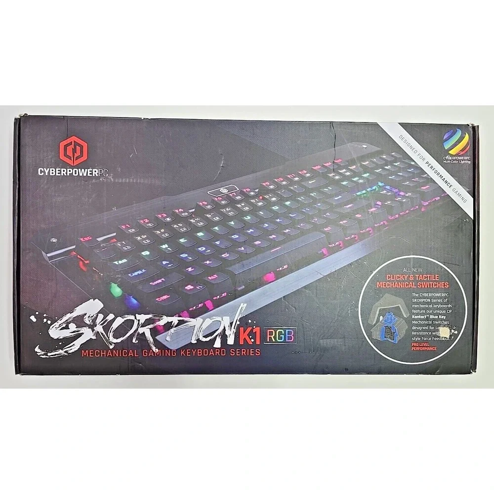 Cyberpower PC Skorpion K1 RGB Mechanical Gaming Keyboard - NEW/OPEN BOX